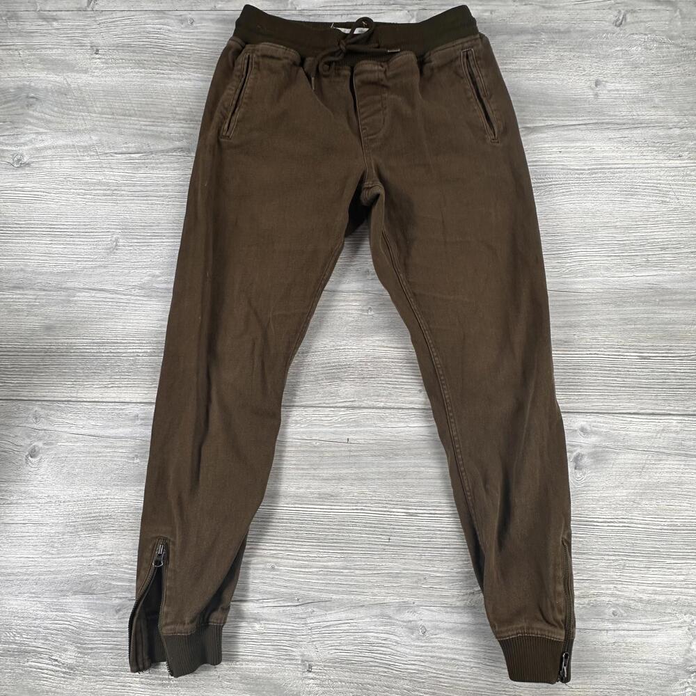 Fairplay Joggers Mens 30 Dark Olive Green Heavy Cotton Comfy Warm Pajamas Golf